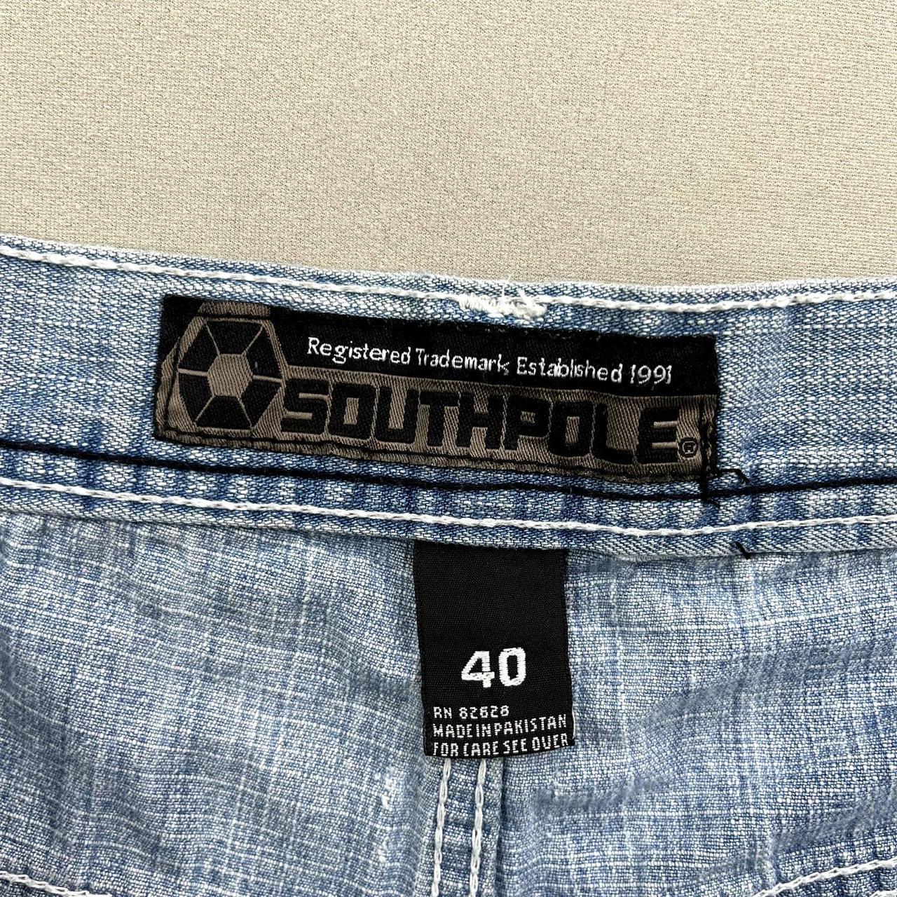 Vintage Southpole Jean Shorts Mens 40 Blue Denim... - Depop