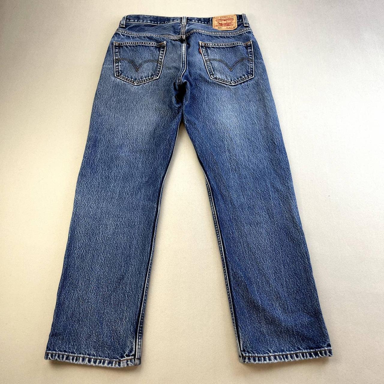 Levis 505 Jeans Mens 34x32 Blue Denim Regular Fit