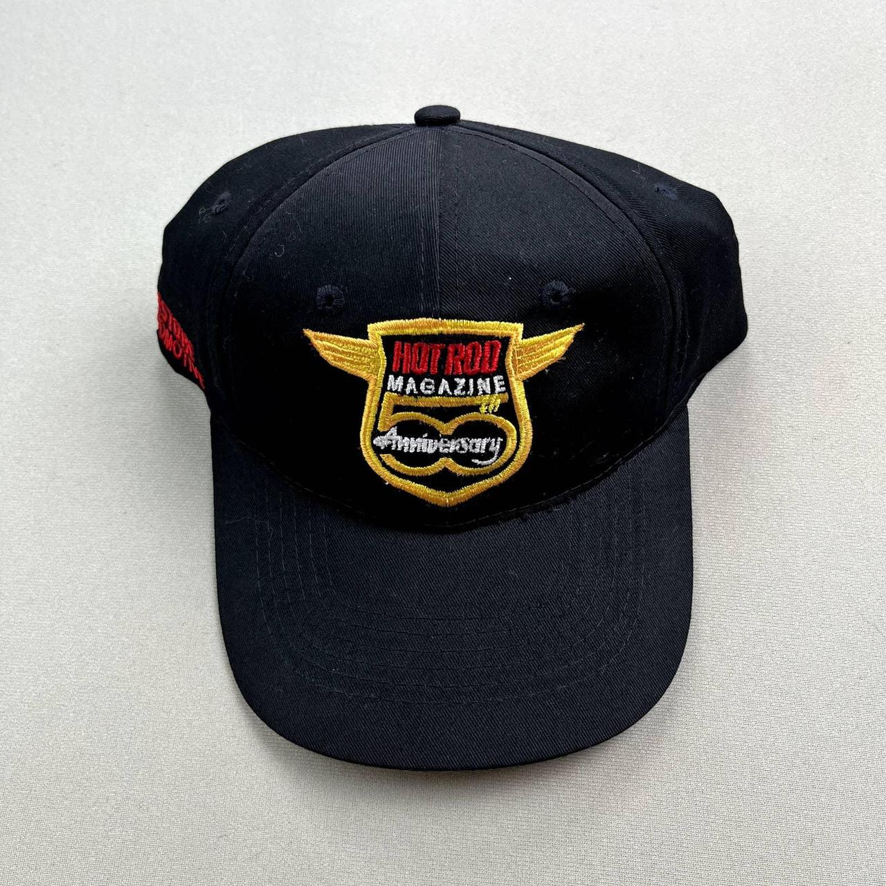 Vintage Hot Rod Magazine Hat Cap Snapback Black... - Depop