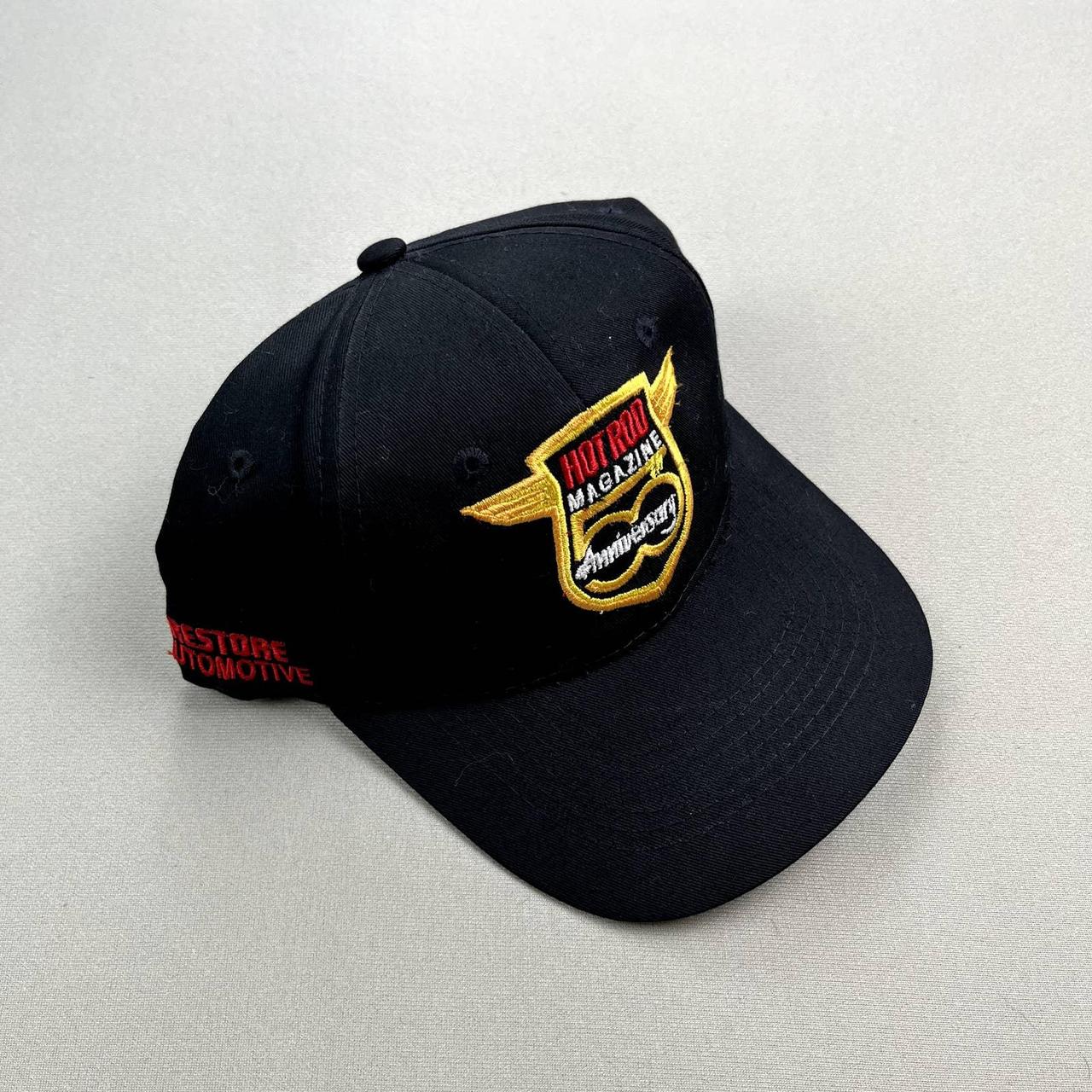 Vintage Hot Rod Magazine Hat Cap Snapback Black - Depop