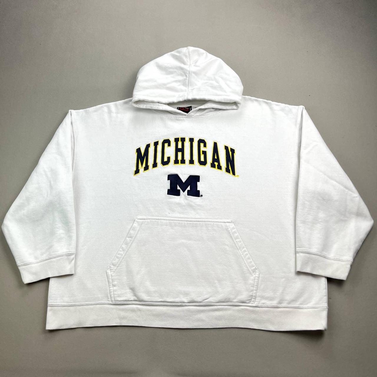 Vintage Michigan Wolverines Hoodie Sweatshirt Adult... - Depop