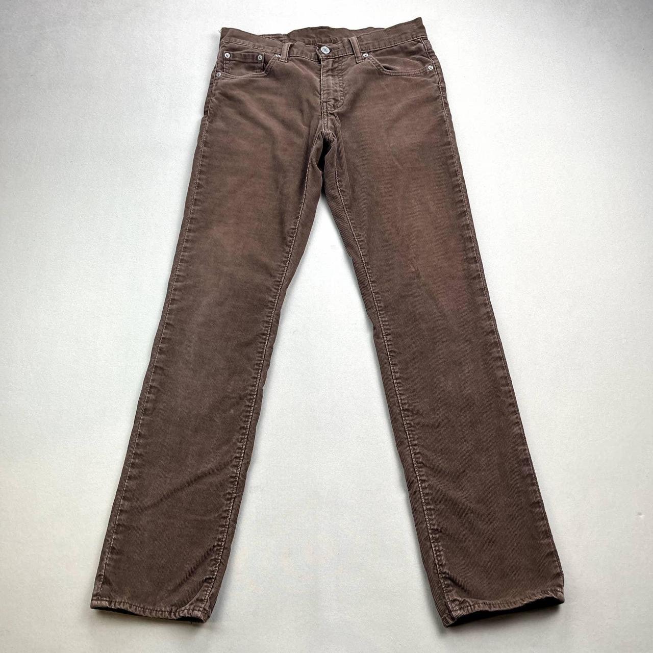 Levis 511 Pants Mens 30x32 Brown Corduroy Chino Slim... - Depop