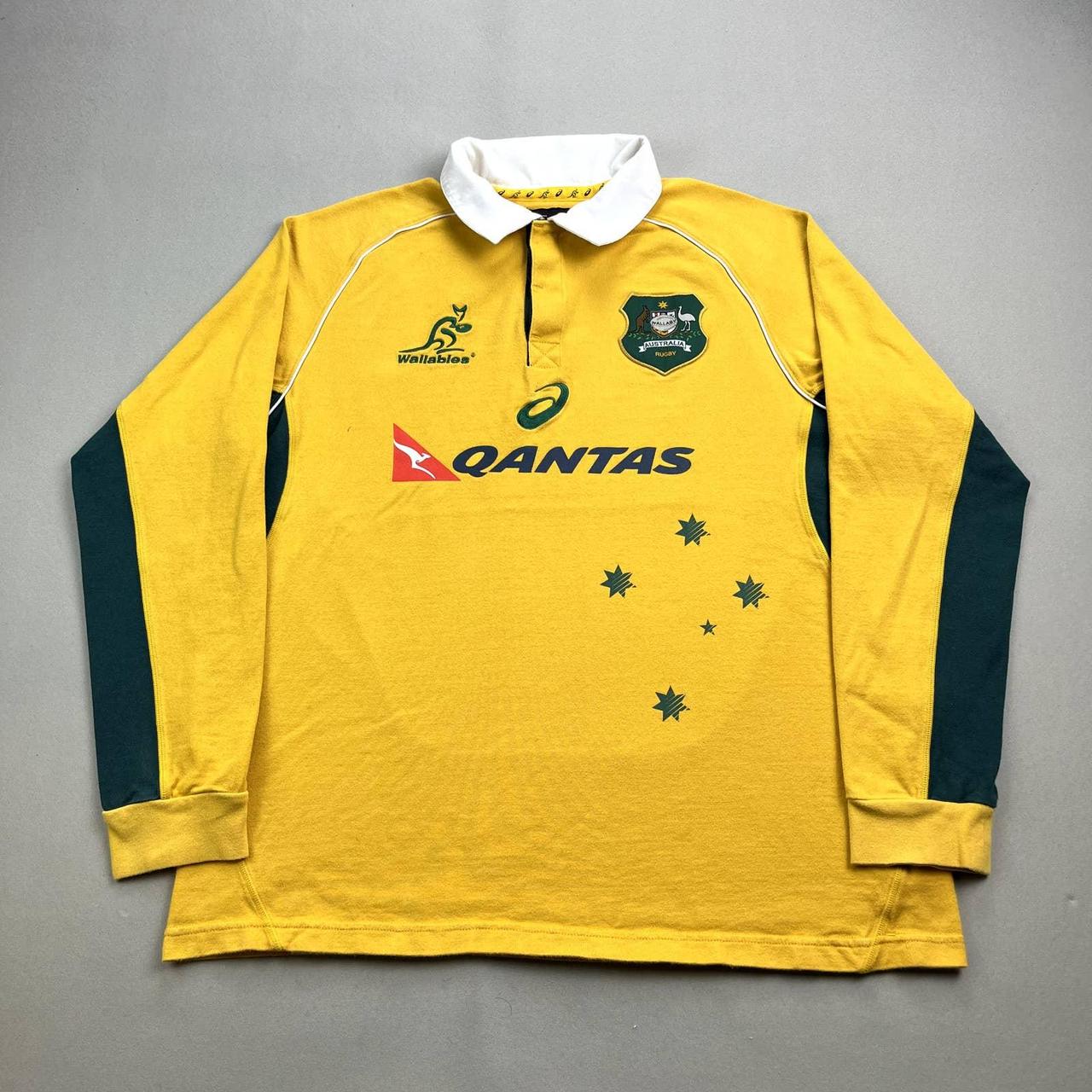 Vintage Wallabies Australia Rugby Jersey Shirt Adult... Depop
