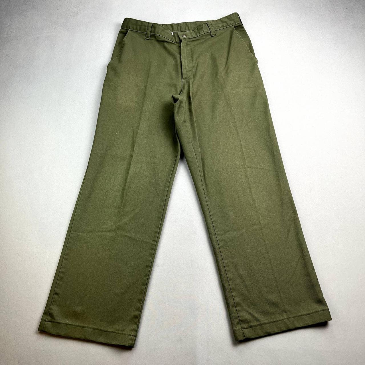 Vintage Boy Scout Pants Mens 33 Olive Green Chino... Depop