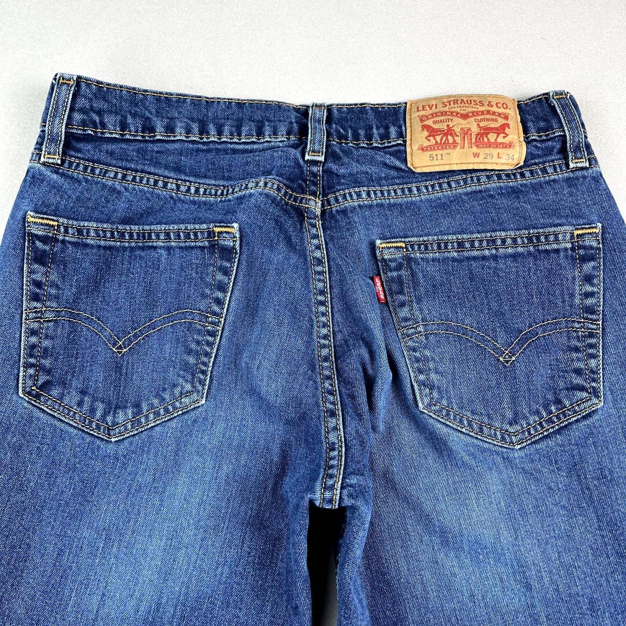 Levis 511 Jeans Mens 29x34 Blue Denim Slim Fit Depop