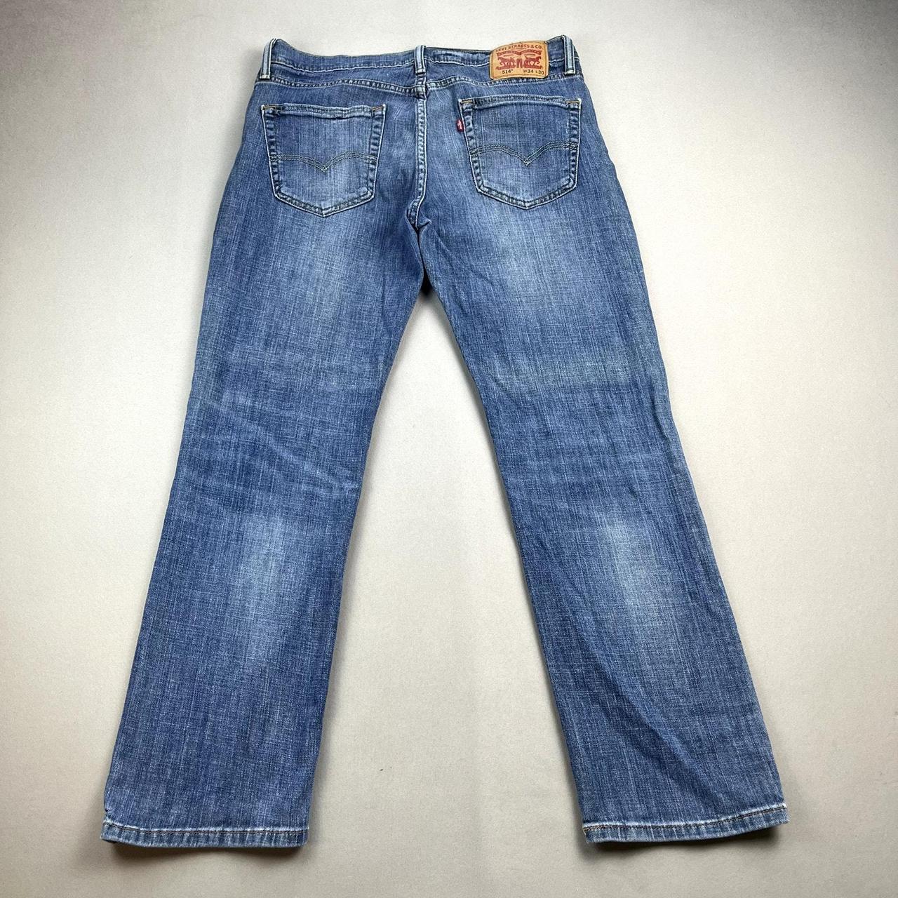 Levis 514 Jeans Mens 34x30 Blue Denim Straight Leg. Depop