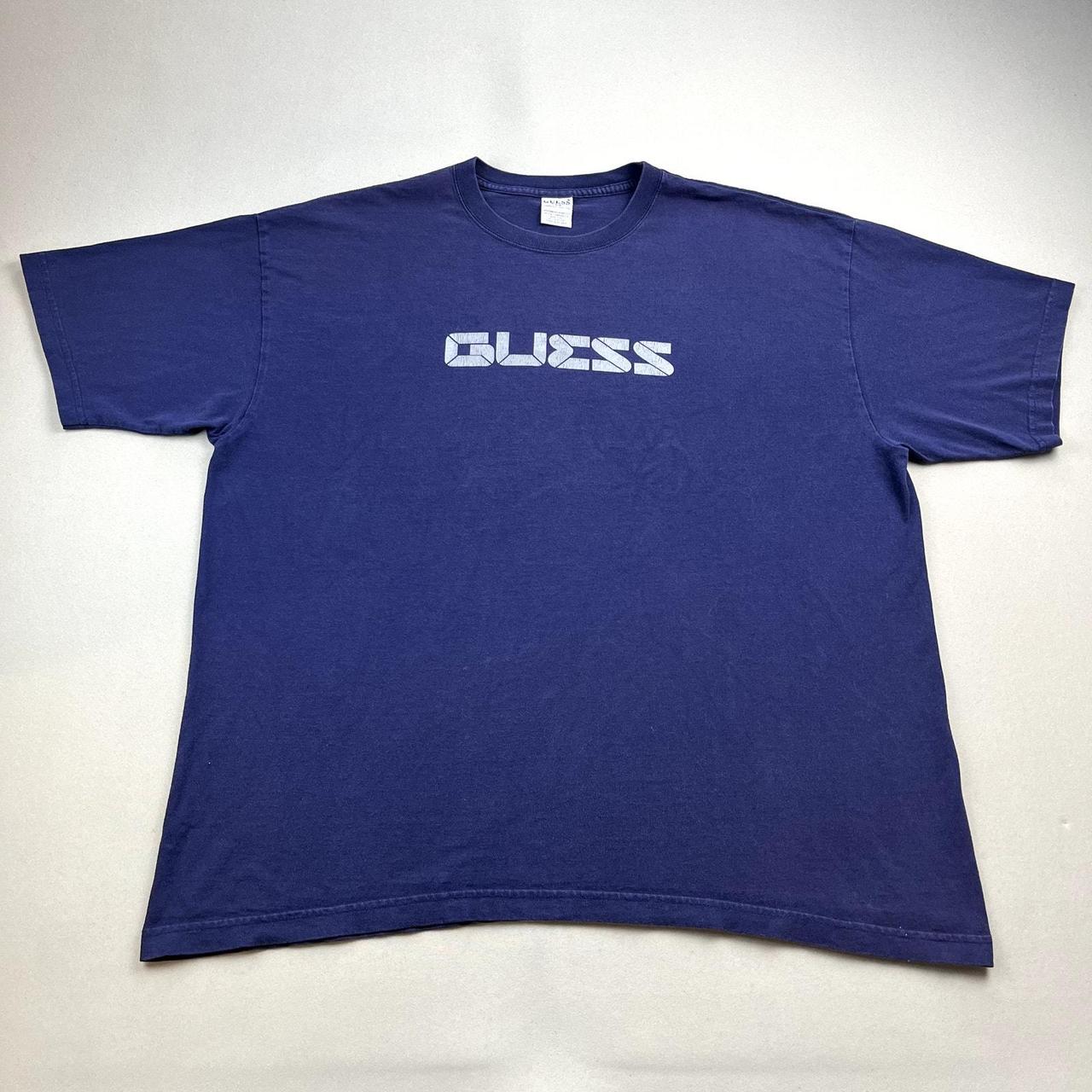 Navy blue guess shirt hotsell