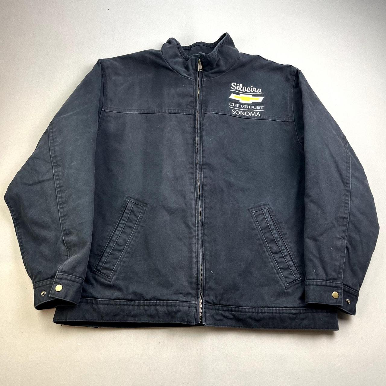 Chevrolet Work Jacket Adult XXL Black Canvas