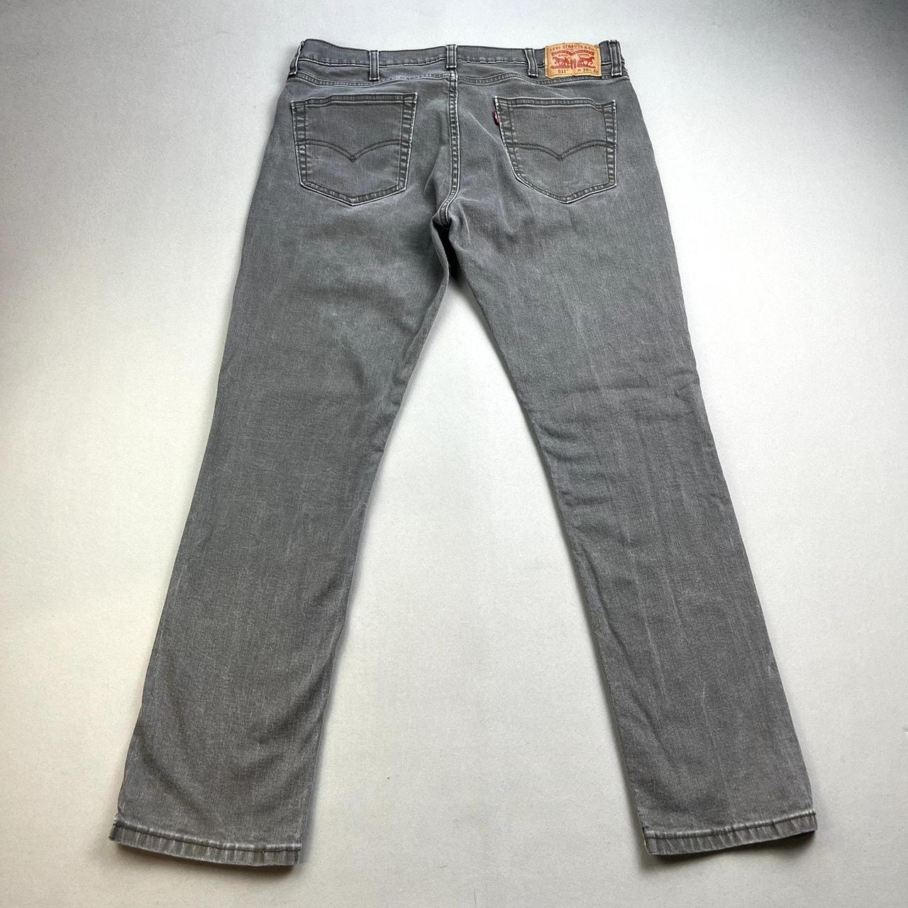 Levis 511 Jeans Mens 38x32 Olive Gray Denim Slim Fit... - Depop