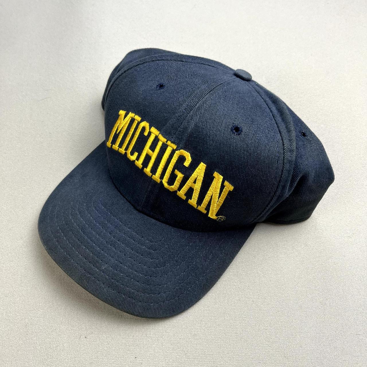 University Of Michigan Wolverines Hat Vintage 90s NCAA Blue Baseball Cap outlet New