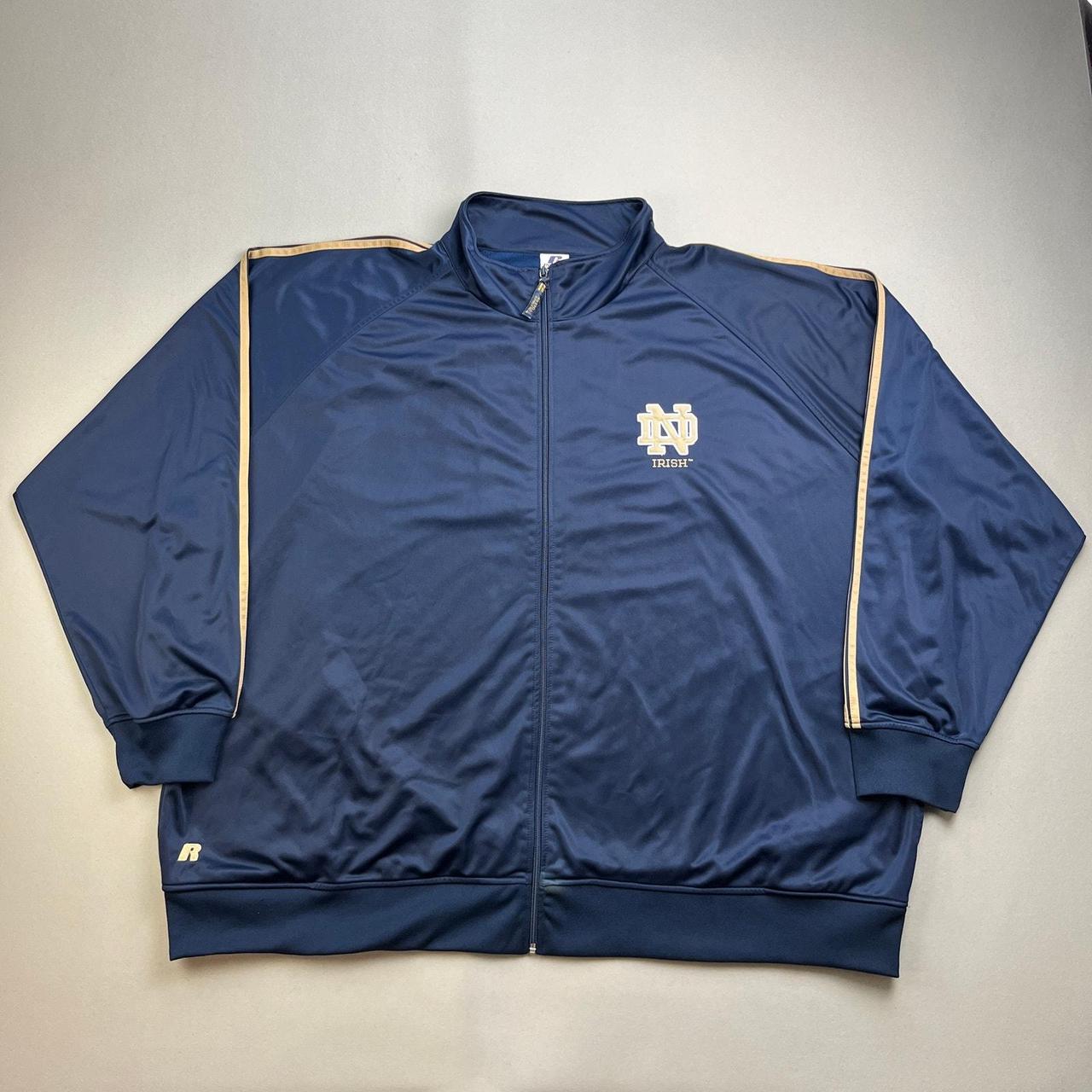 Vintage Notre Dame Track Jacket Adult 6XL Navy Blue