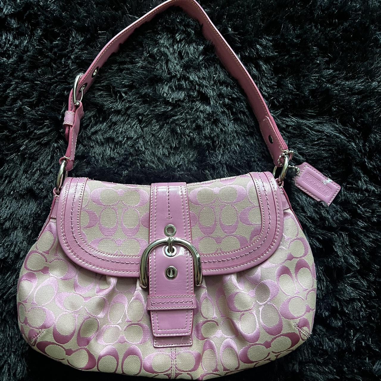 Pink vintage Coach bag. It does have a white mark on... - Depop