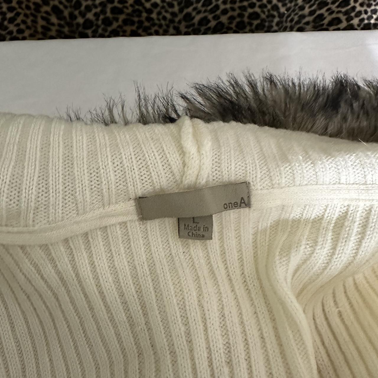 Y2K KNIT FUR PUFFER ZIP UP fur in perfect... Depop