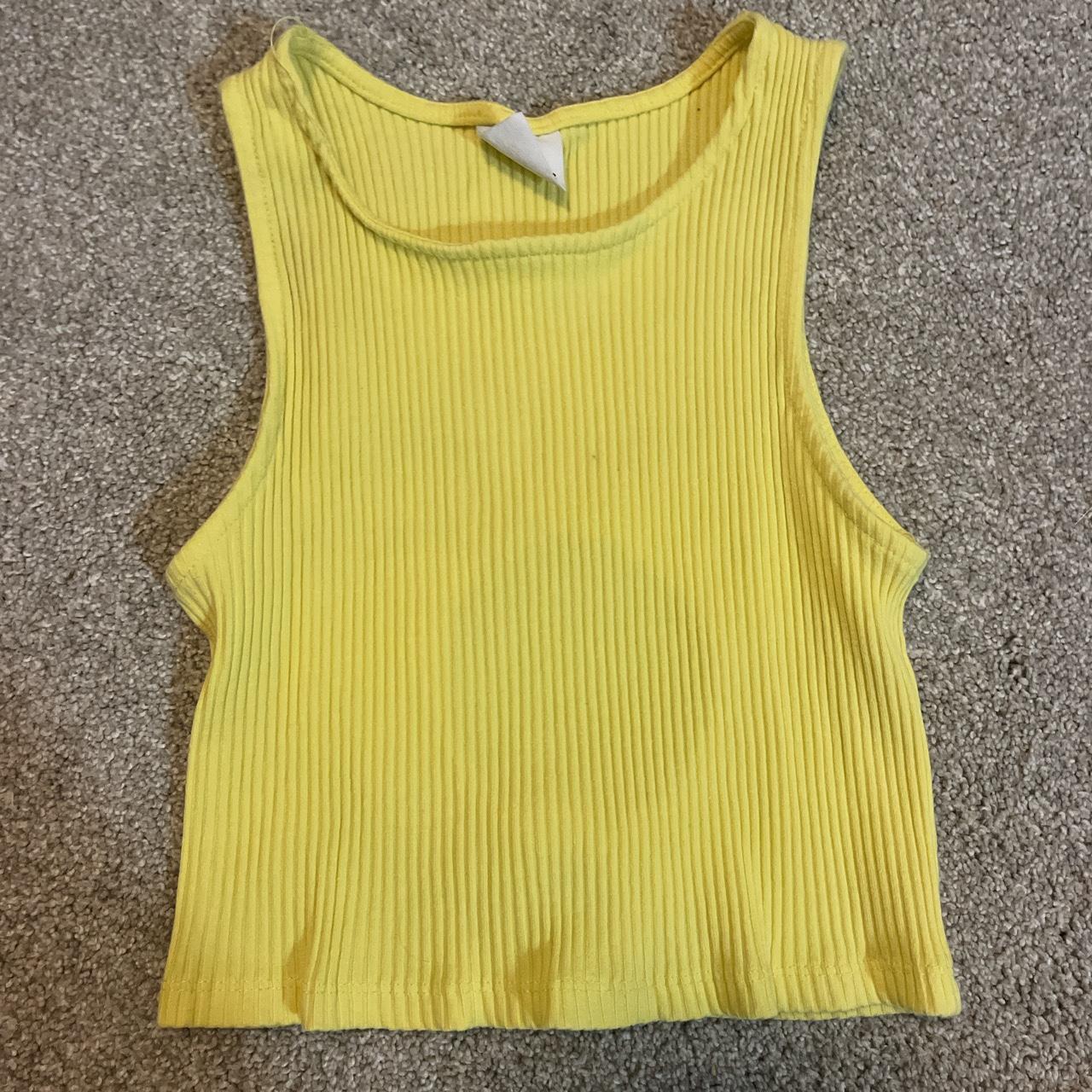 💛 YELLOW ZARA KIDS TANK 💝 OPEN BACK - can be tied 💛... - Depop