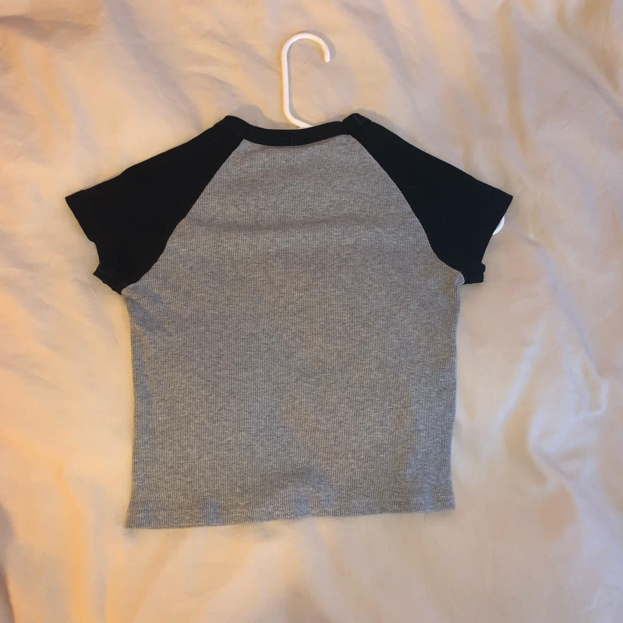 brandy grey and black baseball tee Depop