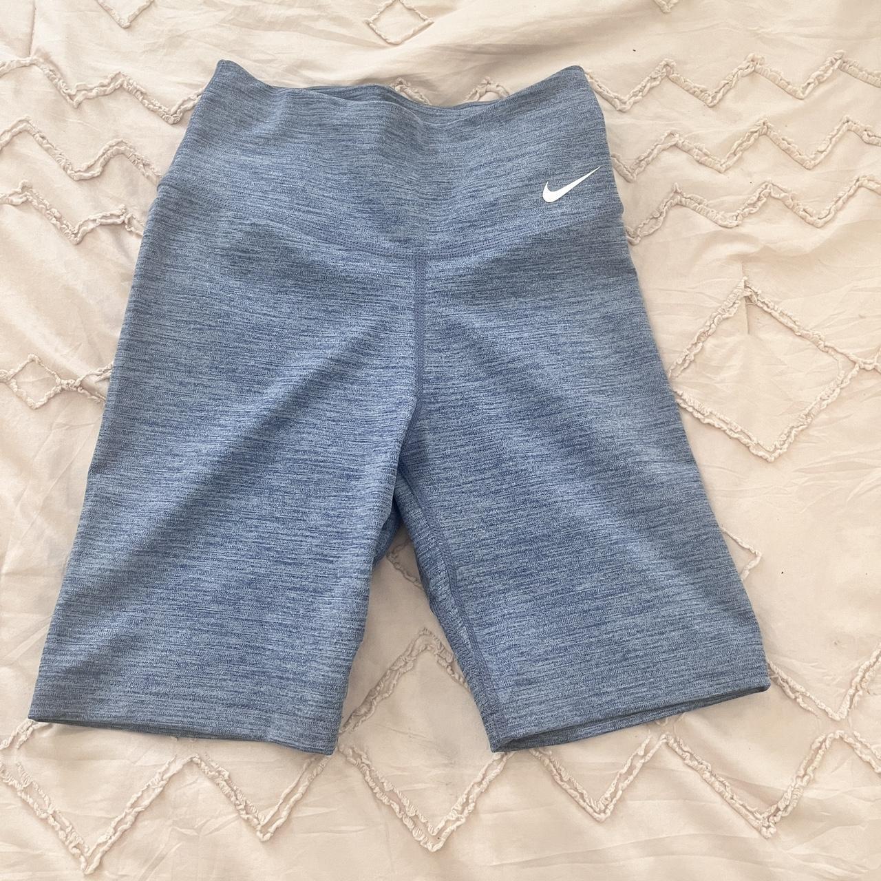 blue nike biker shorts