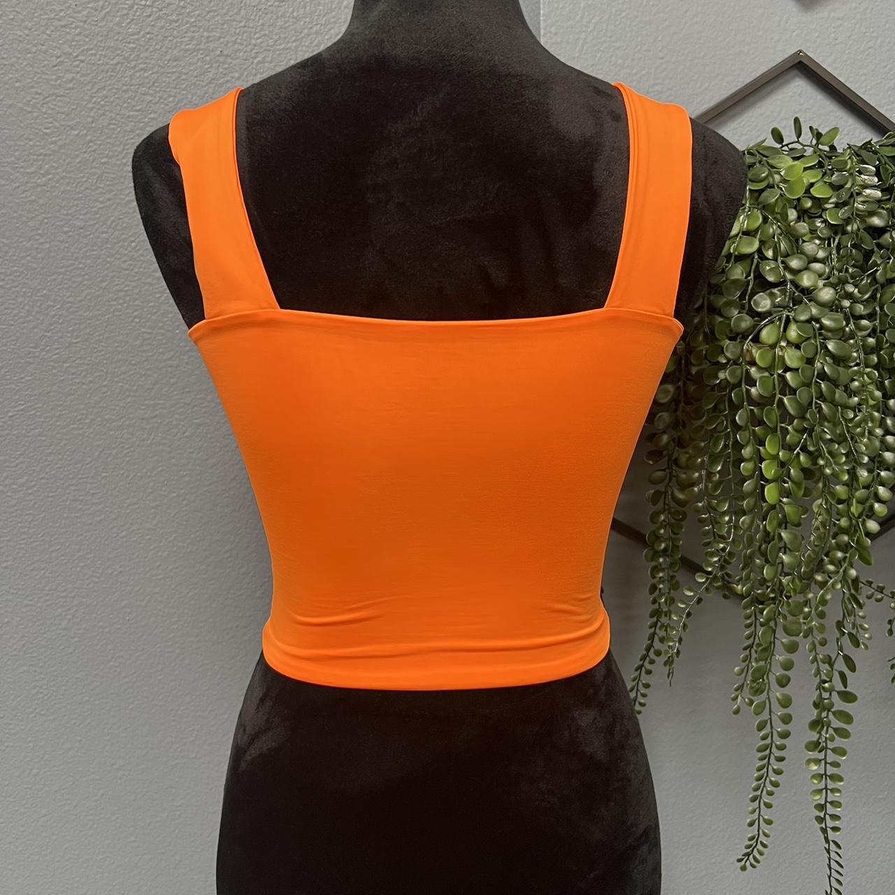 neon orange crop top ***disclaimer Please note that... - Depop