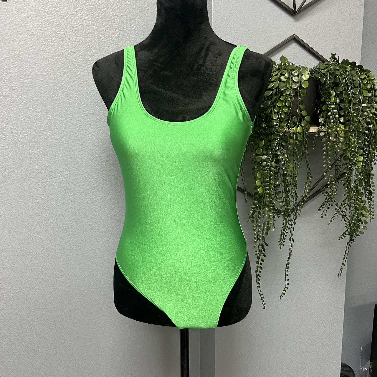 neon green one piece swimsuit ***disclaimer Please... Depop