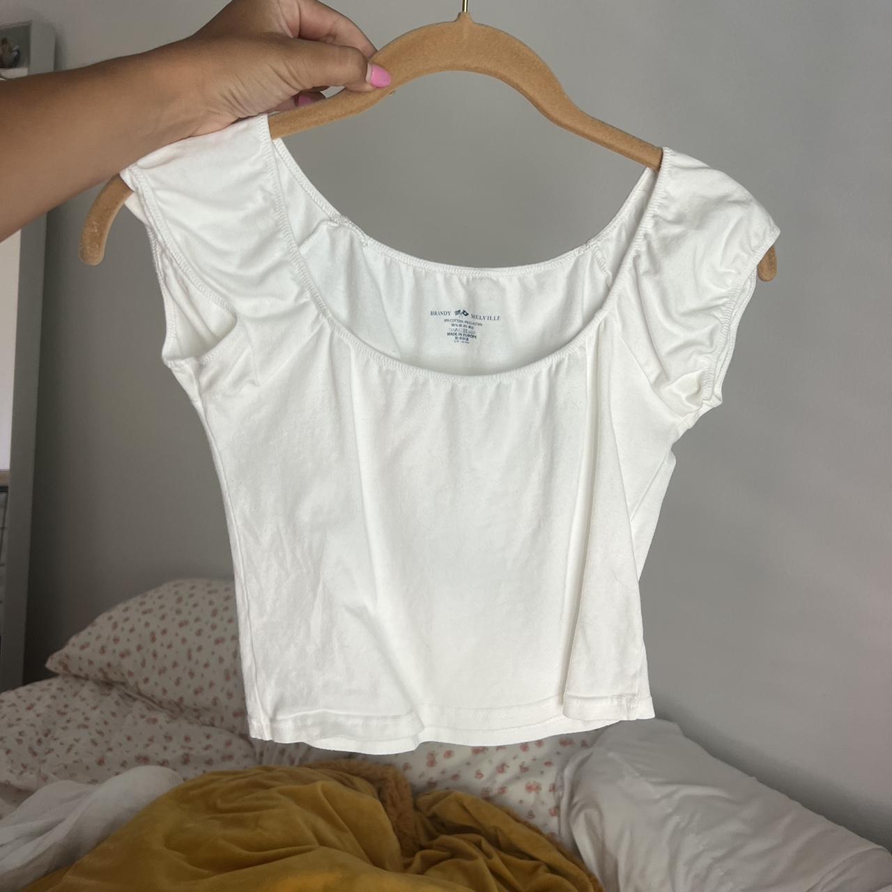 Brandy Melville Eden top in white Depop