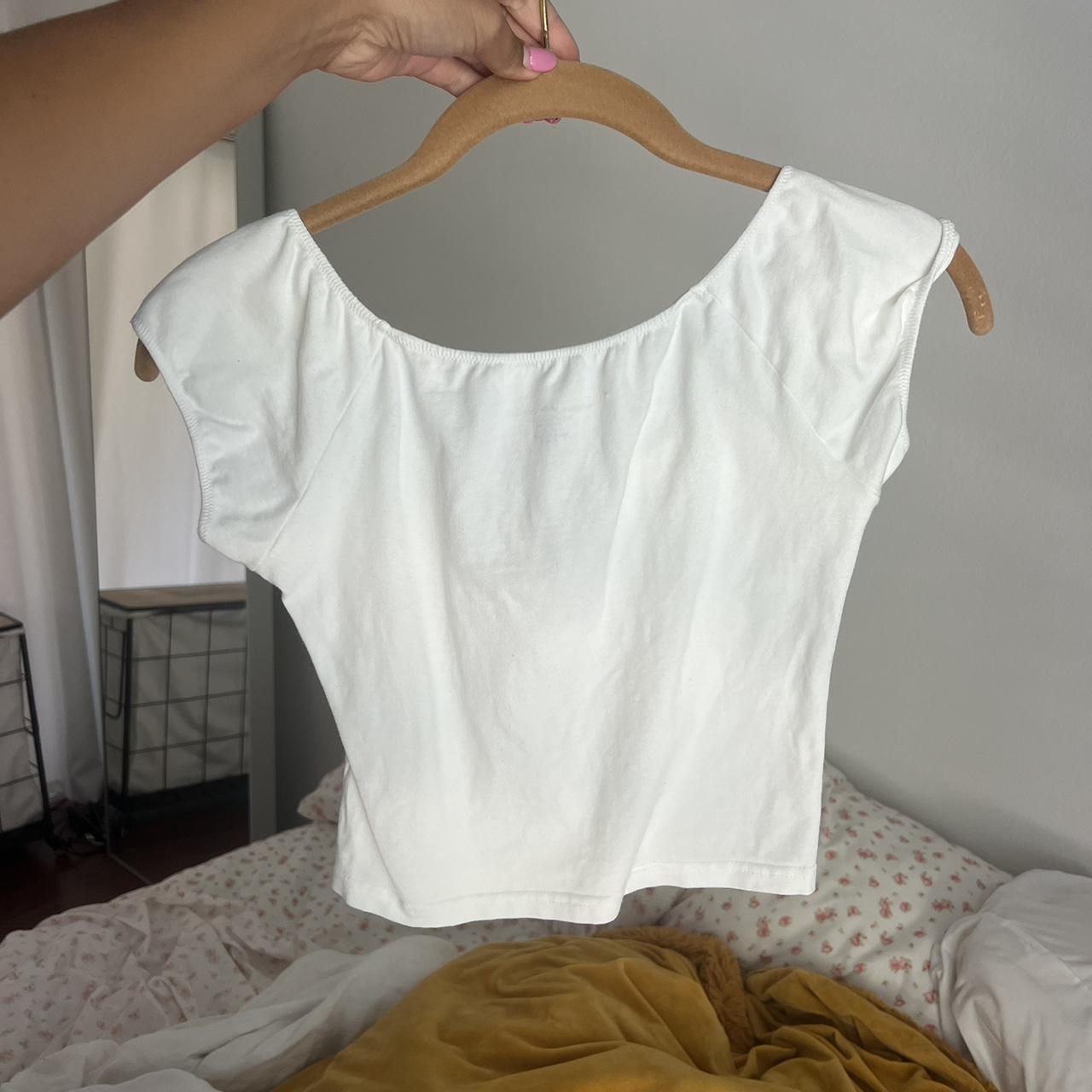Brandy Melville Eden top in white Depop
