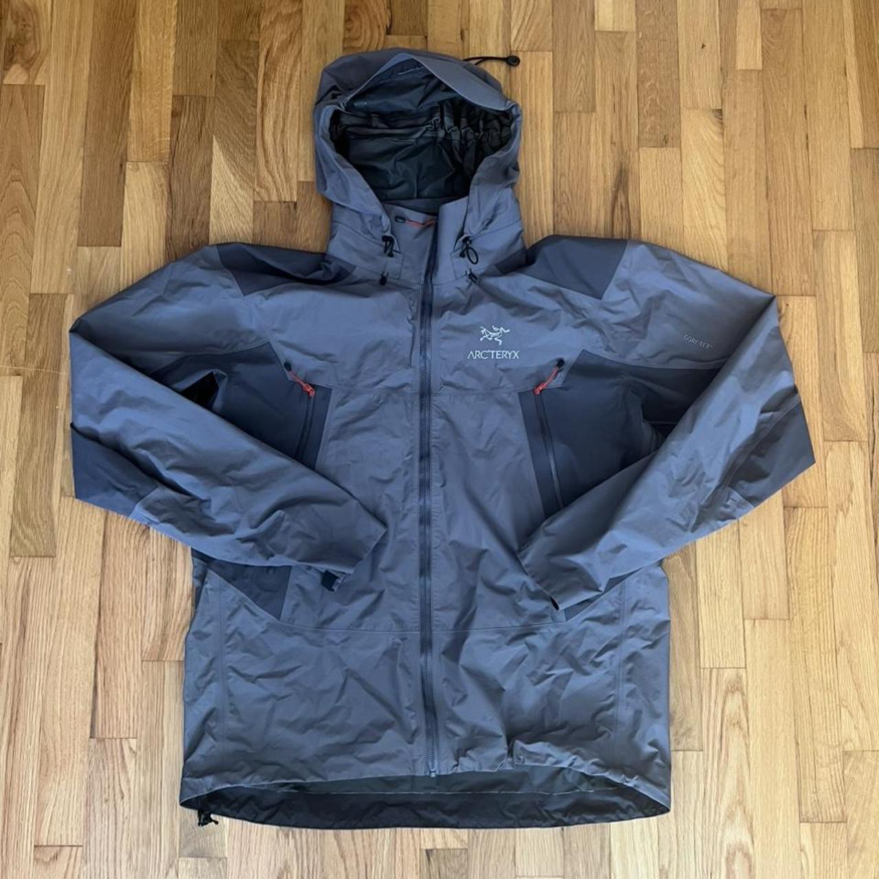 Arc'teryx Men's Grey and Orange Jacket | Depop