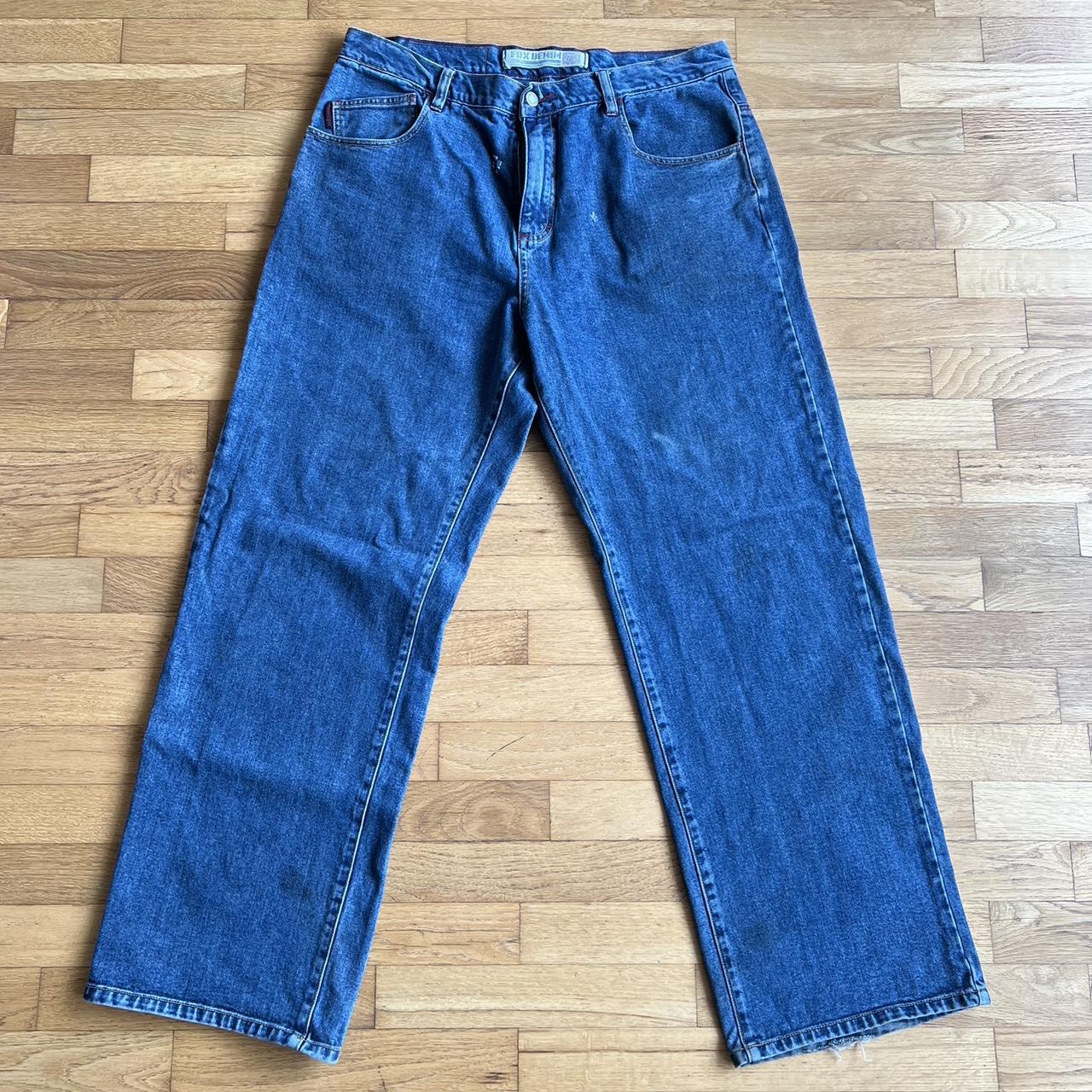 Fox Racing Men's Blue Jeans | Depop