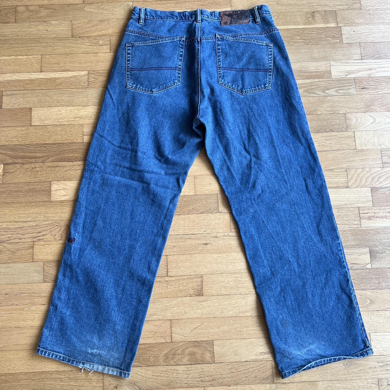 Fox Racing Men's Blue Jeans | Depop