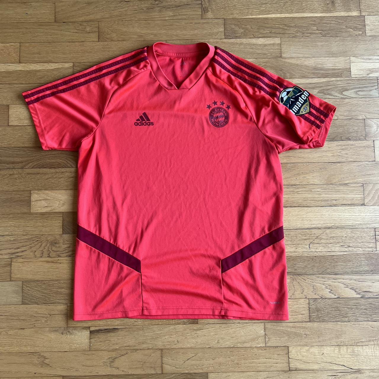 Adidas Men's Pink and Orange Shirt Depop