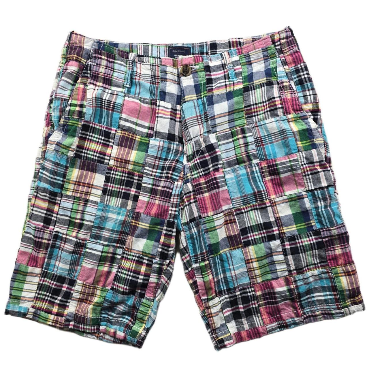 Gap Men's Shorts - Multi - 33" – Gap Patchwork Sh… - image 1