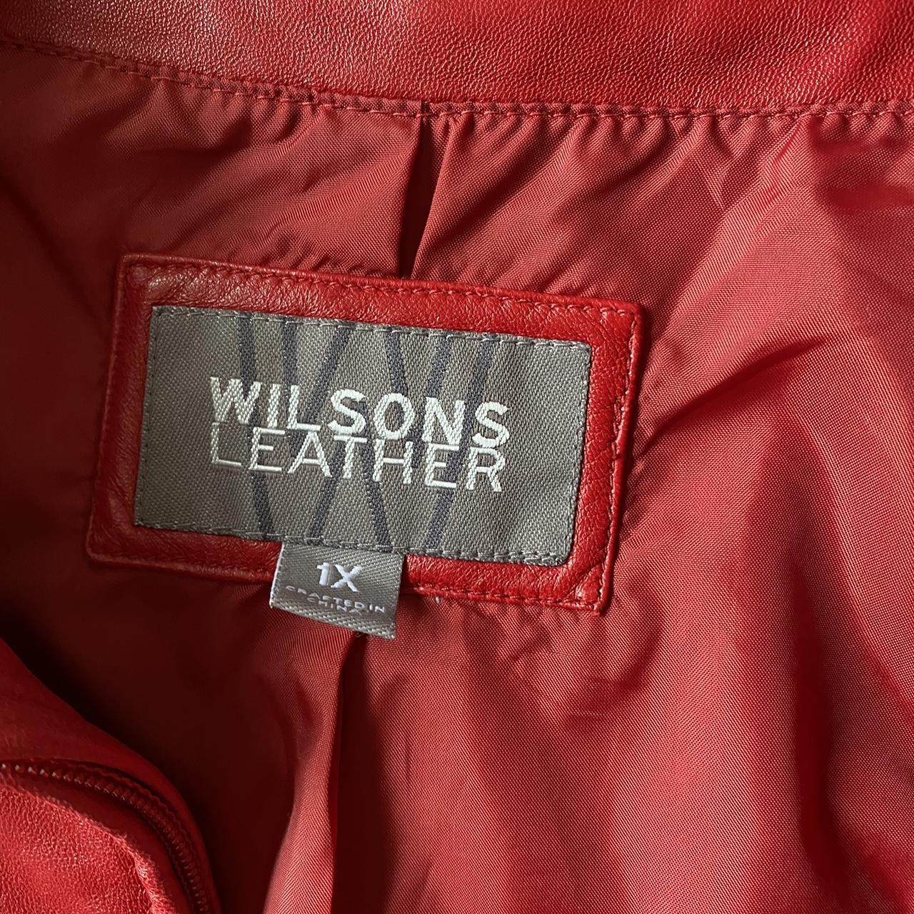 Wilson’s Leather Women's Red Jacket Depop