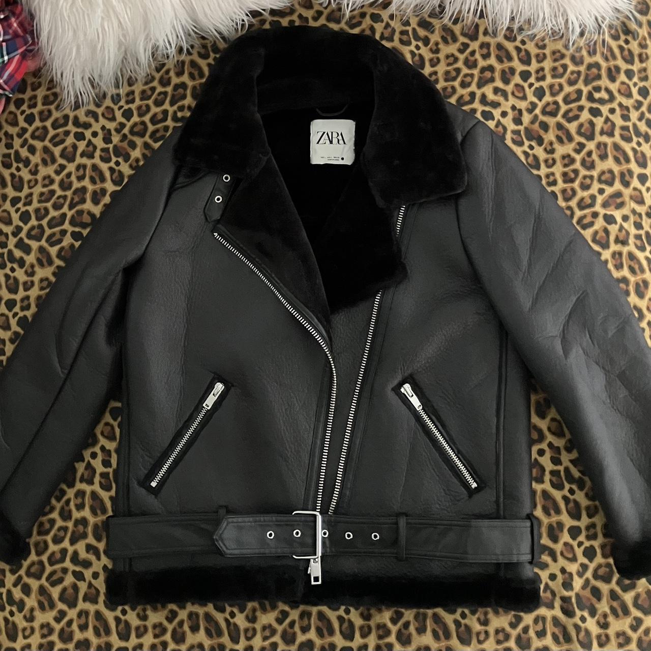 「ZARA KIDS」DOUBLE-FACED BIKER JACKET Zara Kids Girl Double Faced Biker Jacket Black 4341/601 | eBay