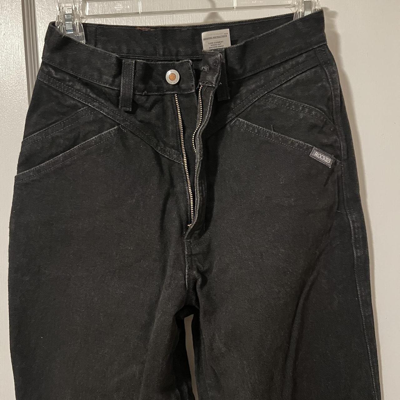 Vintage Rockies Black Denim Jeans; labeled size... - Depop
