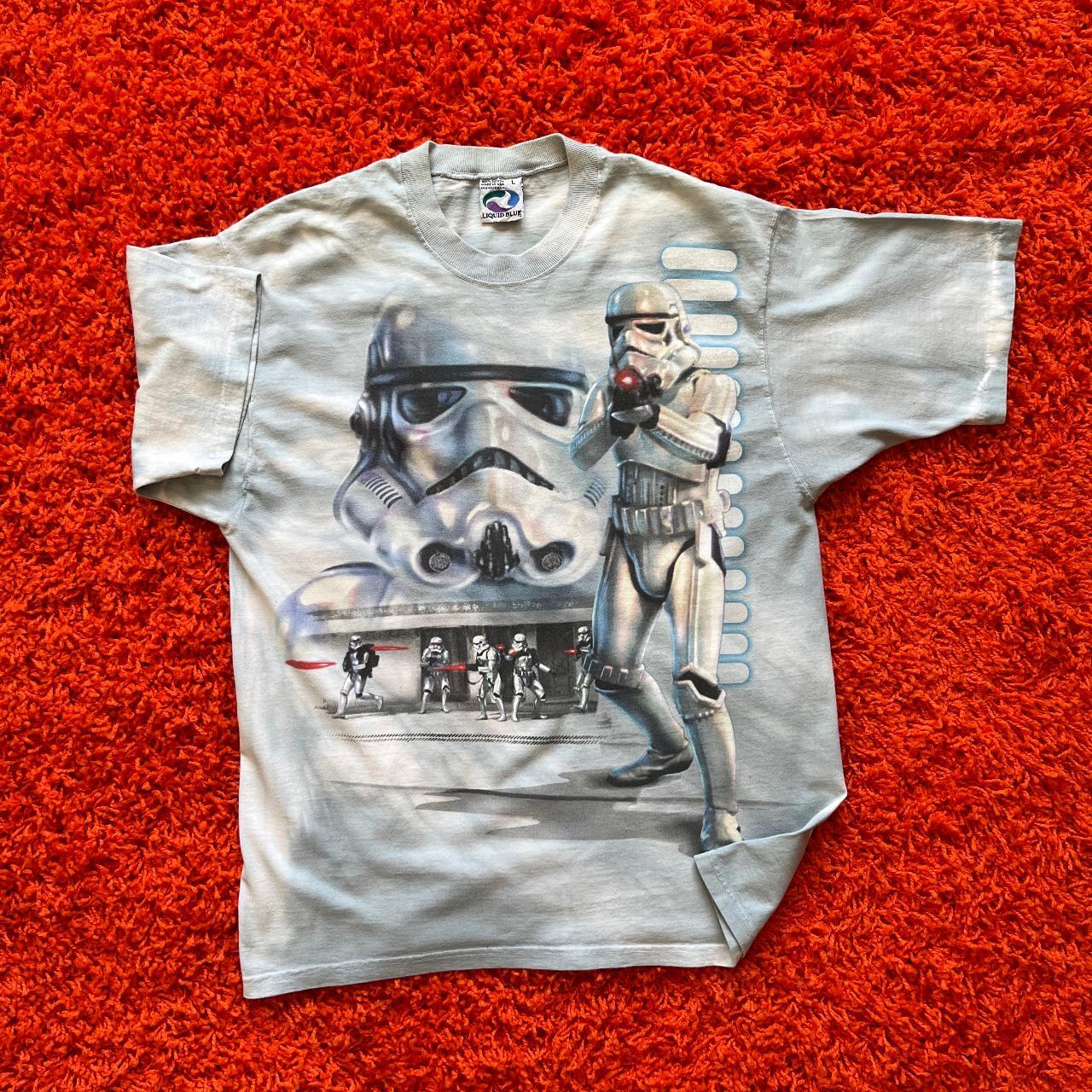 Liquid Blue Star Wars Vintage 90s T-Shirt Size:... - Depop