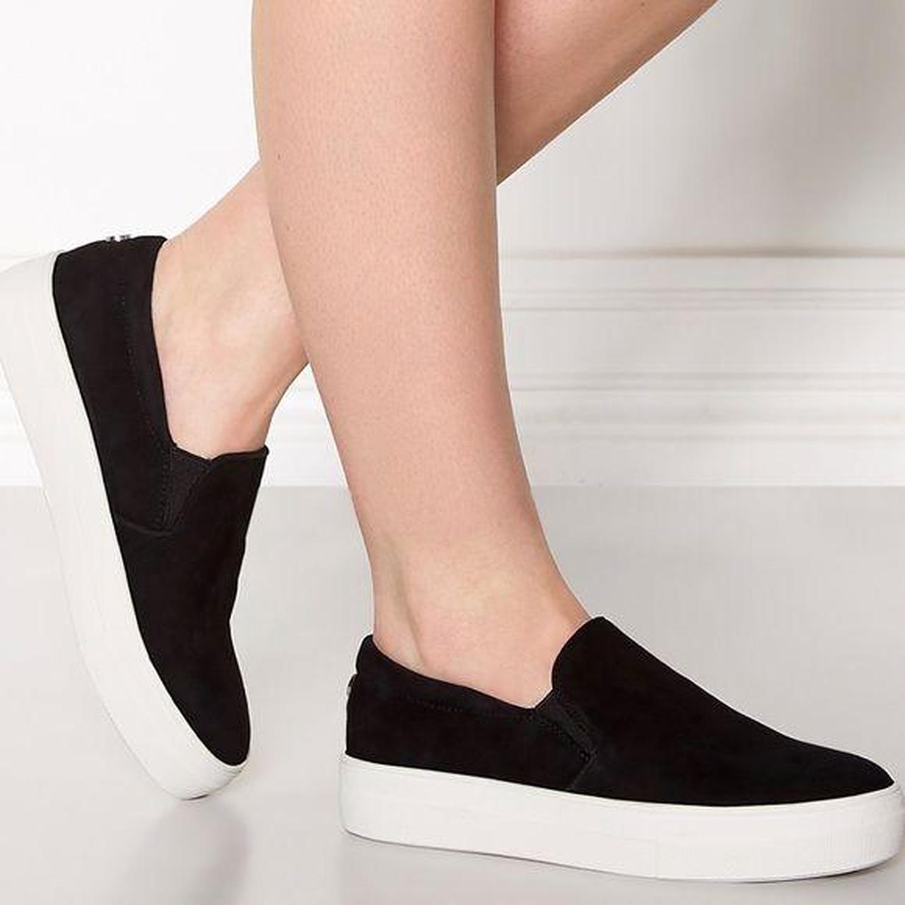 Steve Madden Black Suede Slip on Sneakers Size Depop