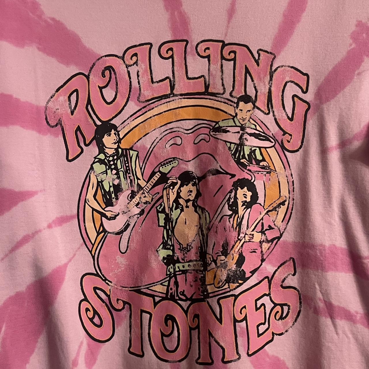 Rolling Stones pink tie dye baby tee💕🌸🎀 This tee is... Depop