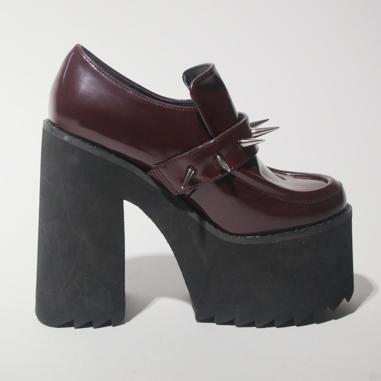 Dolls Kill Women's Burgundy Loafers Depop