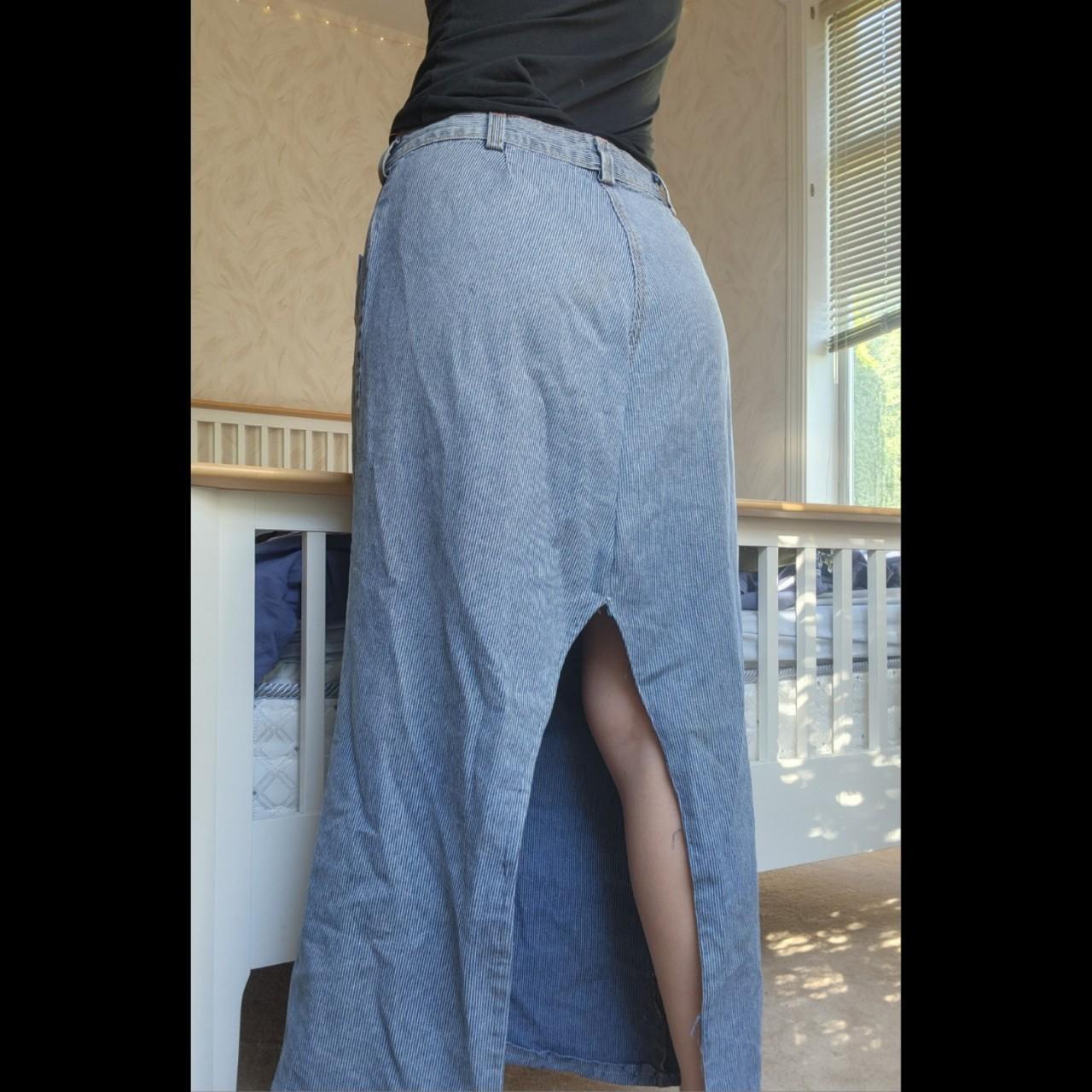 I made this skirt out of vintage 90s jeans I bought... - Depop