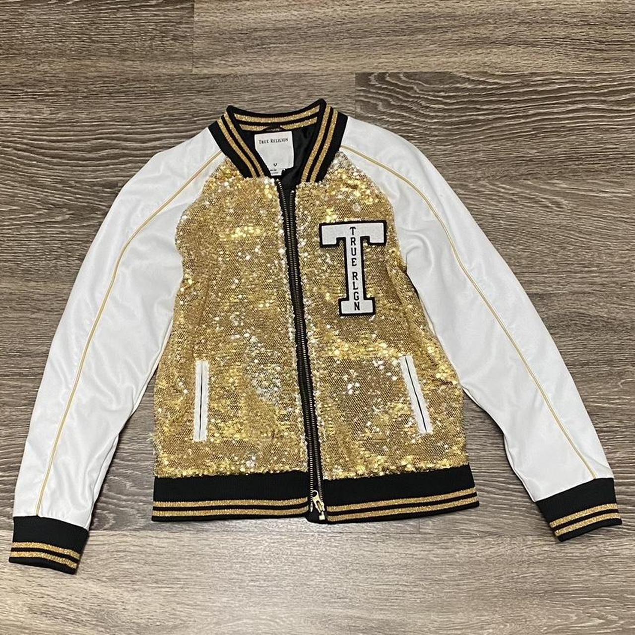 True religion clearance sequin bomber jacket