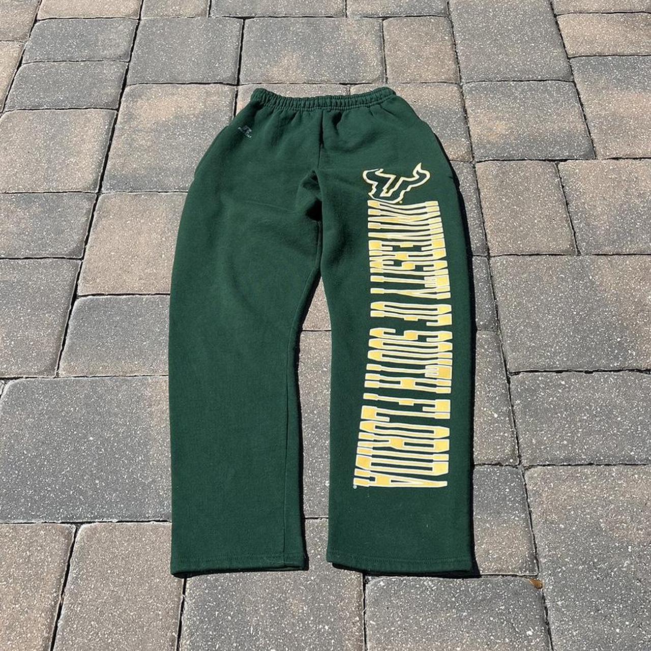 vintage y2k USF baggy wide leg sweat pants men's... - Depop