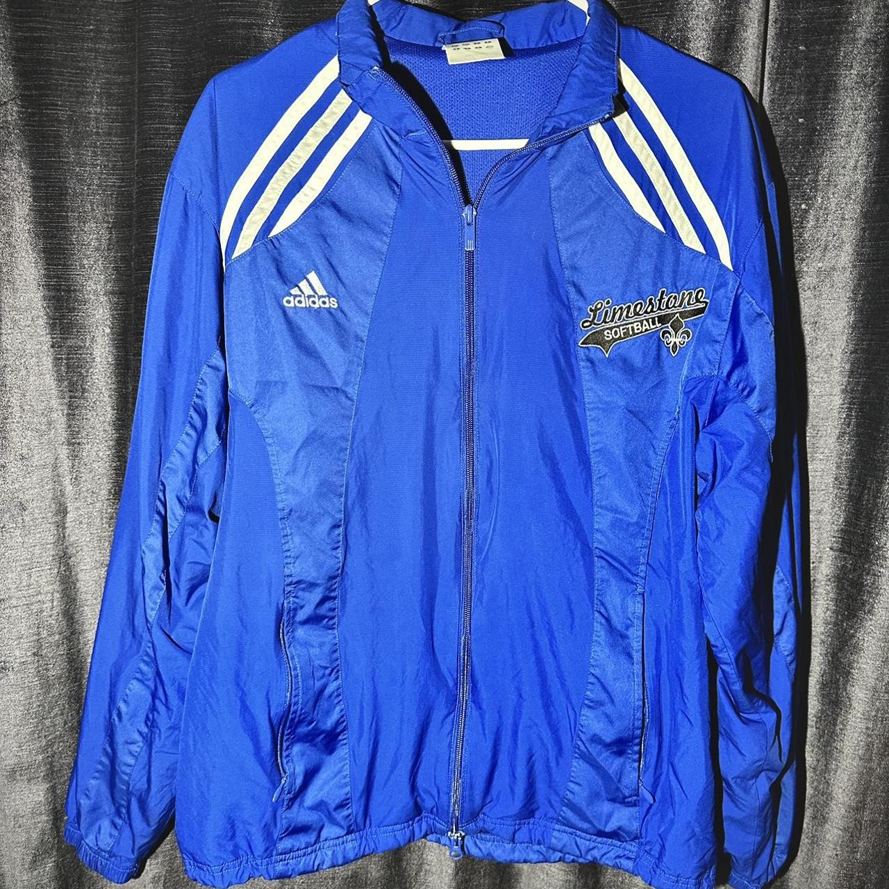 Vintage Adidas Limestone Softball jacket runs big.... Depop