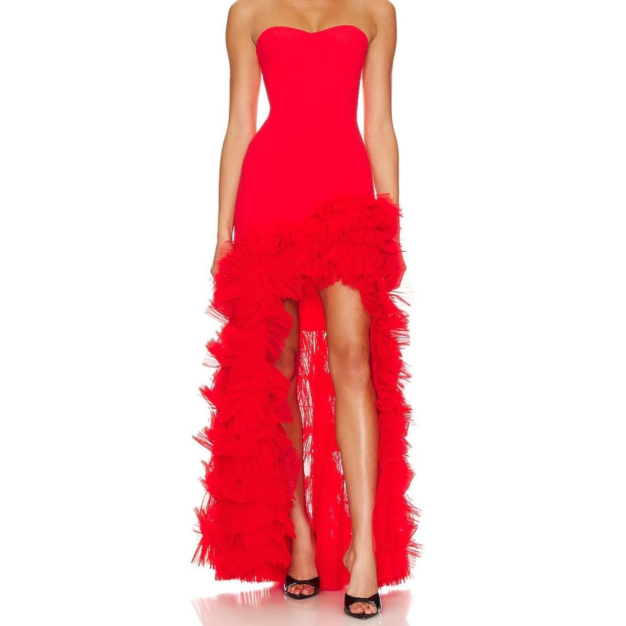 BCBG strapless evening dress in red from revolve. Depop