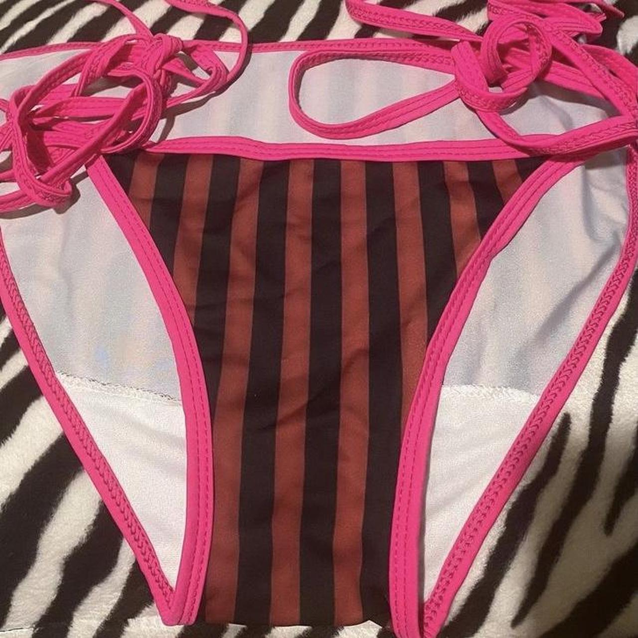 Women's Pink and Black Bikinisandtankinisets Depop
