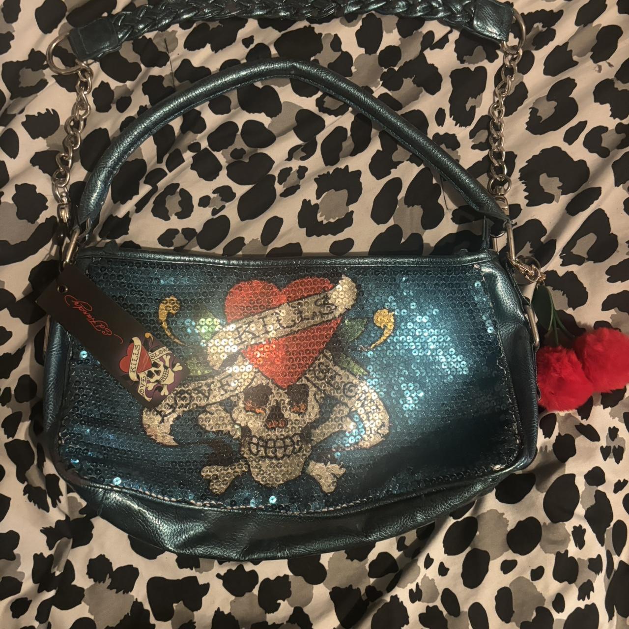 Pink ed-hardy-bag - Depop