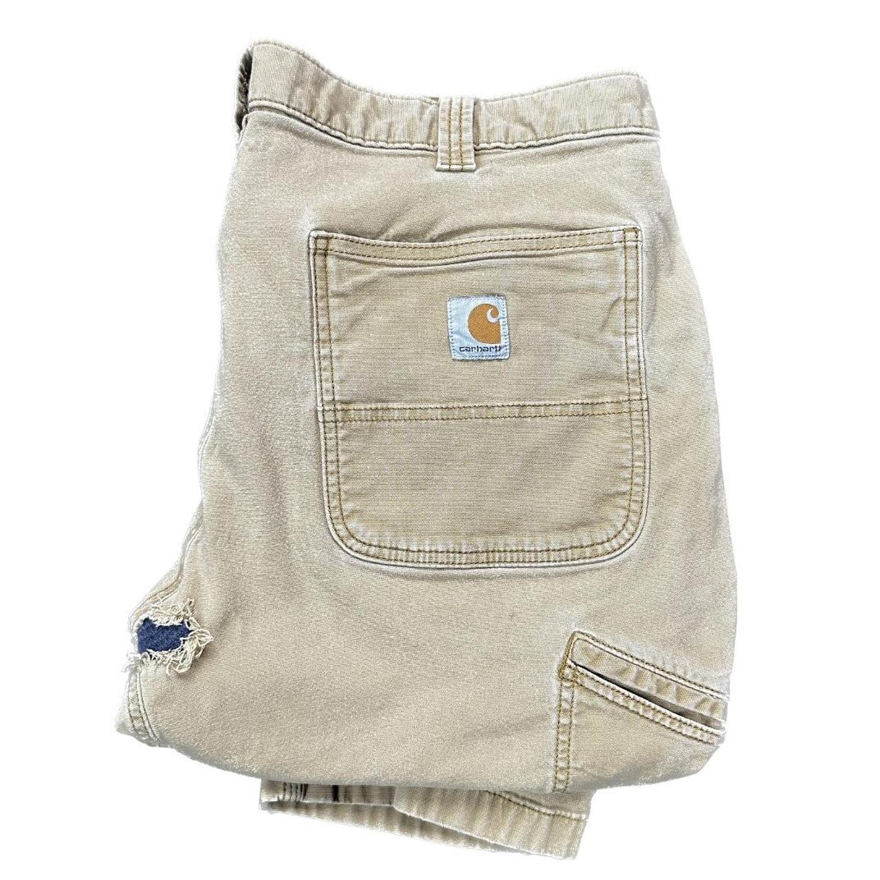 Carhartt Work Pants Straight fit Carhartt Tan work... Depop