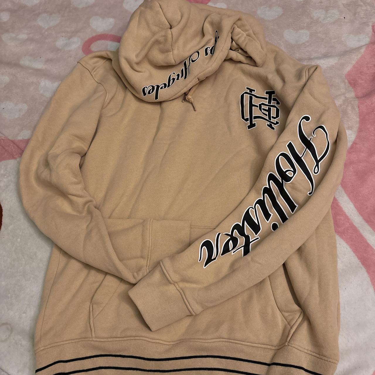 hollister xs tan los angeles hoodie very soft