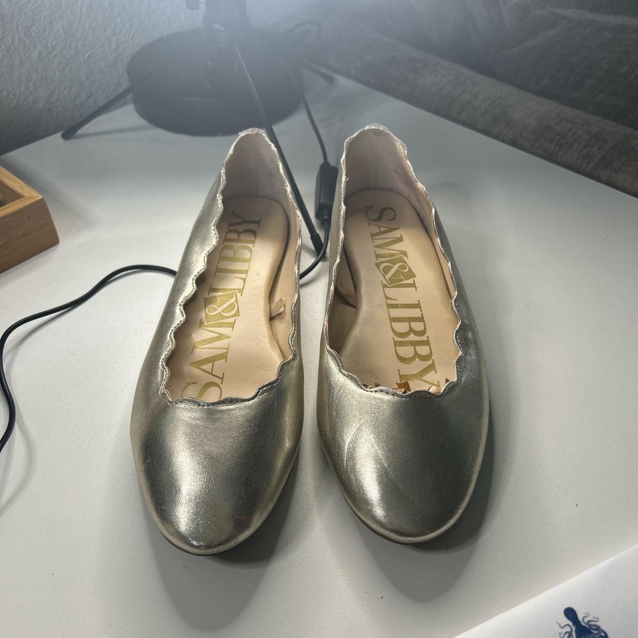 Preowned Sam and Libby ballet flats with scallop Depop