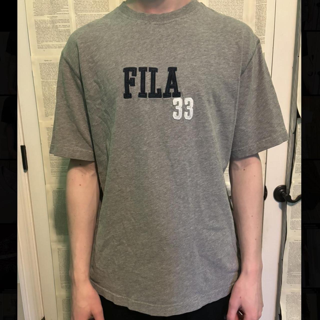 Thick fila deals shirt