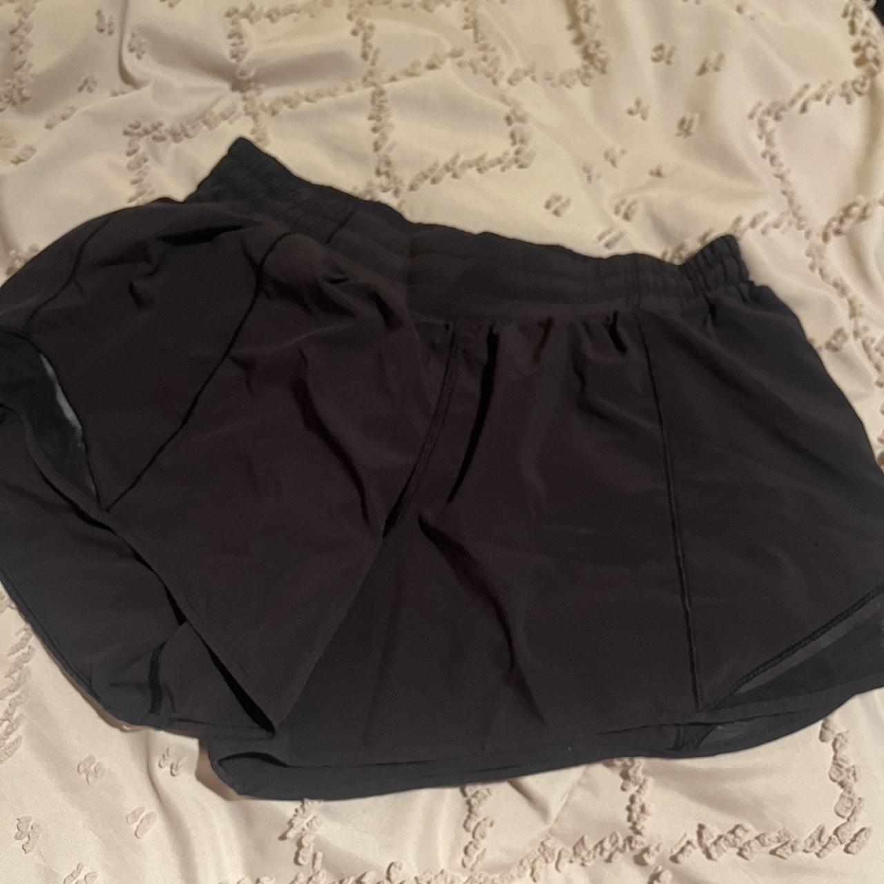 Black Lulu Hotty hot shorts Size 10 with a 4 inch... - Depop