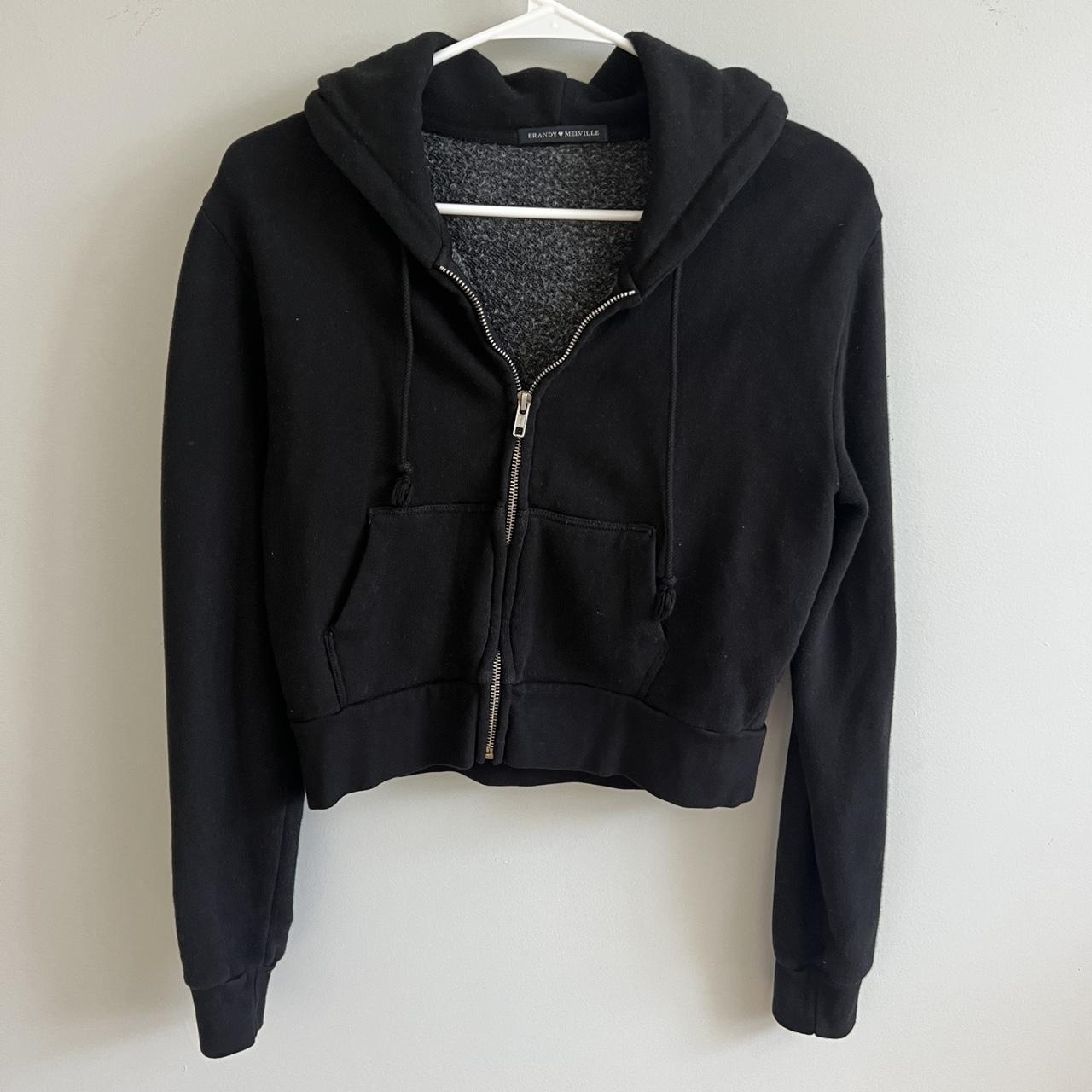 Brandy Melville Women's Black Hoodie | Depop