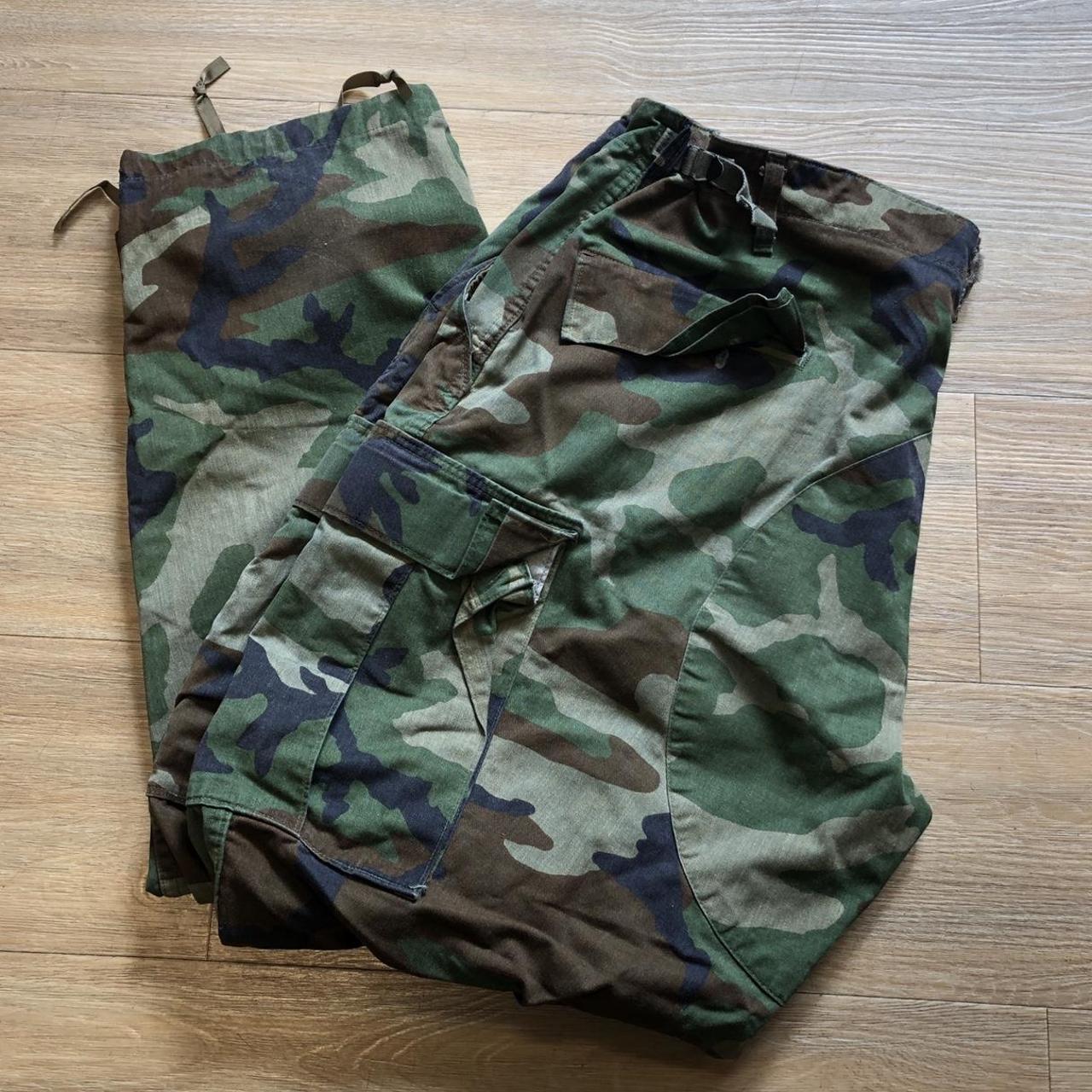 BDU BAGGY Army Camo Fatigue cargo Pant Size XL -... - Depop